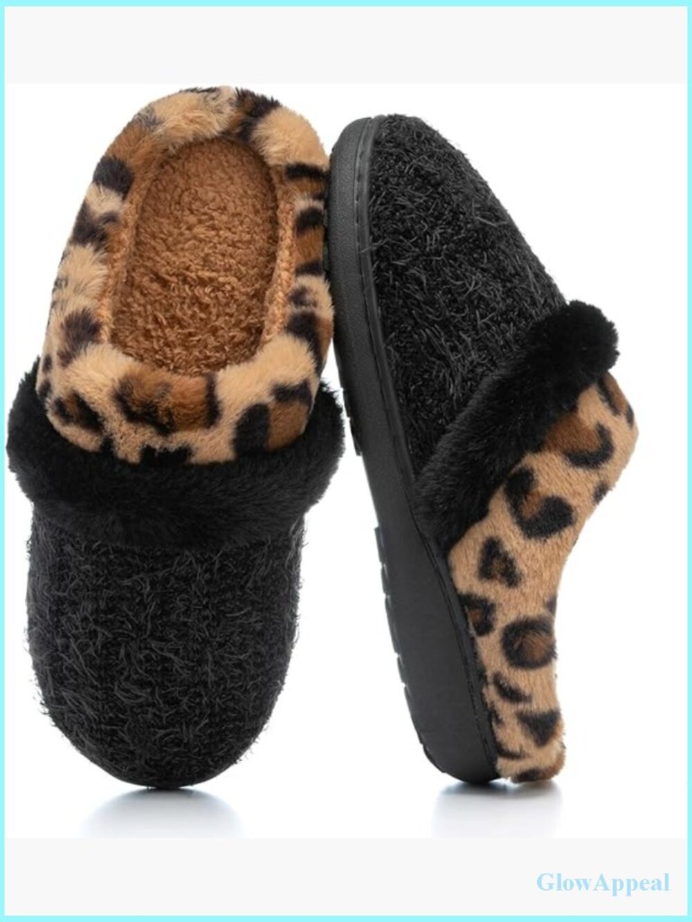 Women's Fuzzy Slippers Memory Foam Anti-Skid Sole House Shoes